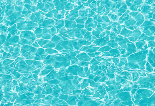 Sunlight reflections on turquoise swimming pool water surface with turquoise reflection sunlight swimming abstract background transparent refreshing vacation clearwater relaxing wellness