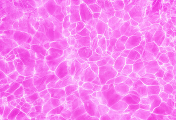 Fototapeta premium Bright pink water surface ripple texture with abstract background caustics reflection colorful aesthetic artistic backdrop movement refraction creative brightcolor liquidart swimming