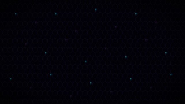 Cyber Tech Hexagon Pattern Pulsing Digital Background