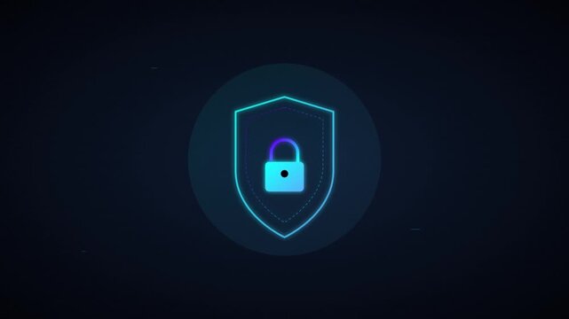 cyber security lock shield digital protection background