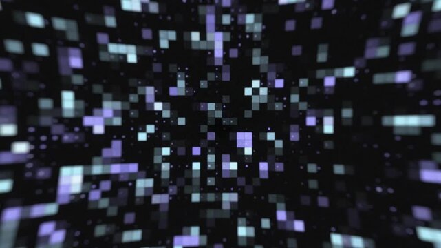 High-Tech Purple Blocks Motion Background