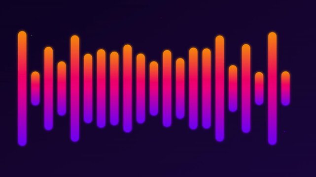 creative music equalizer sound wave vector animation