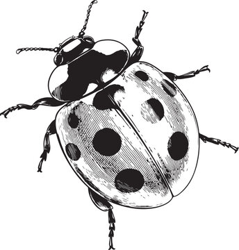 ladybug on white background