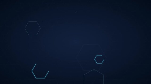 Corporate Style Blue Hexagon Tech Connectivity Loop