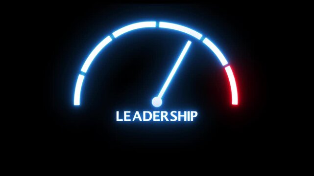 Leadership level meter. Economy and financial concept. Think different metaphor.4k Animation video