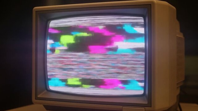 Retro TV Static Screen Glitch