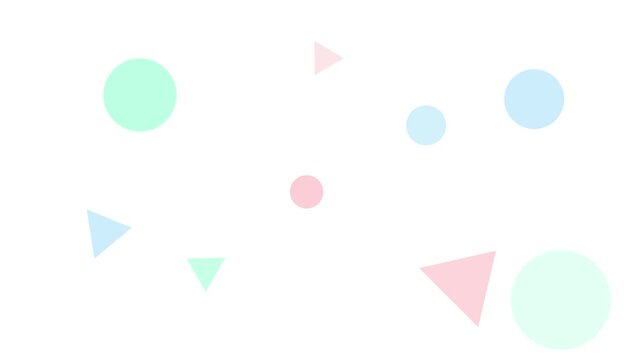 Clean Pastel Floating Geometric Shapes Motion Background