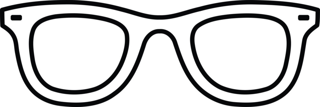 Sunglass icon vector illustration in outline style