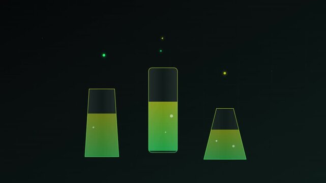 chemical engineering beaker liquid bubbles motion background