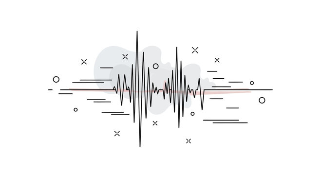 Abstract sound wave graphic