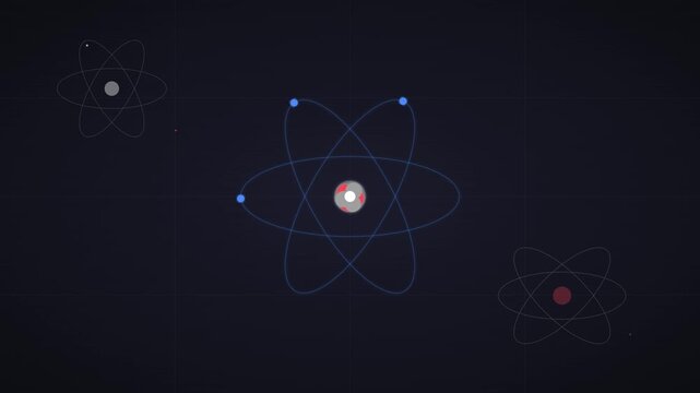 Atomic Particle Motion Physics Science Education Background