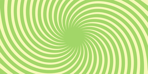 Naklejka premium Hypnotic Green Spiral Abstract Pattern With Radial Swirl Vortex Background For Design