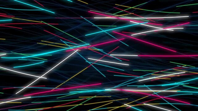 Luminous fiber optic cables data transfer tech internet background