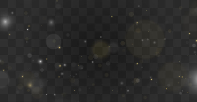 Soft yellow and white dust drifts gracefully through radiant abstract light. Tiny shimmering particles create premium visual depth. Yellow and white dust texture vector.