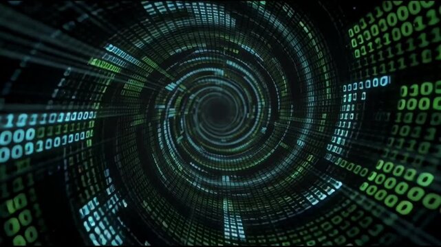 Digital data visualization in motion.