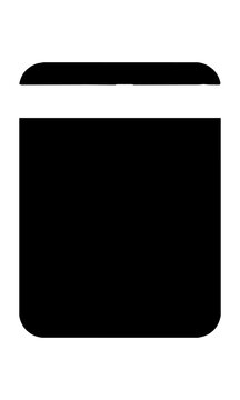 Minimalist mobile app terminal interface icon with a blinking cursor on a white background, modern technology concept
