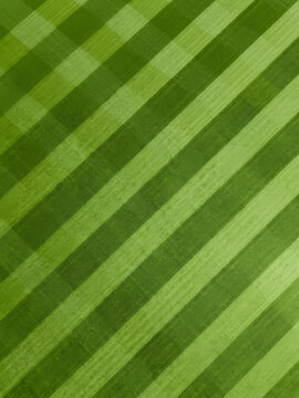 Green grass seamless background texture. Aerial top view of green turf surface from a garden lawn, football pitch, sports field.
