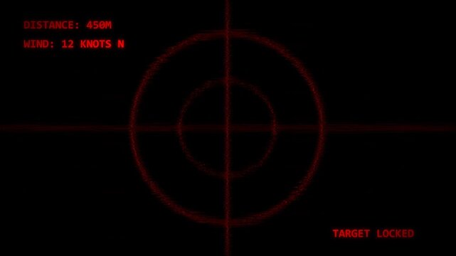 Sniper retro vhs glitch noise distortion targeting scope screen