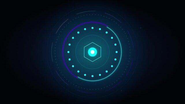 abstract cyber eye digital security motion background