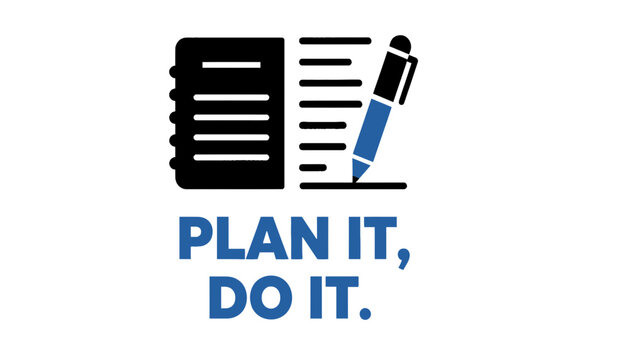 Planning concept icon note pad pen task management symbol