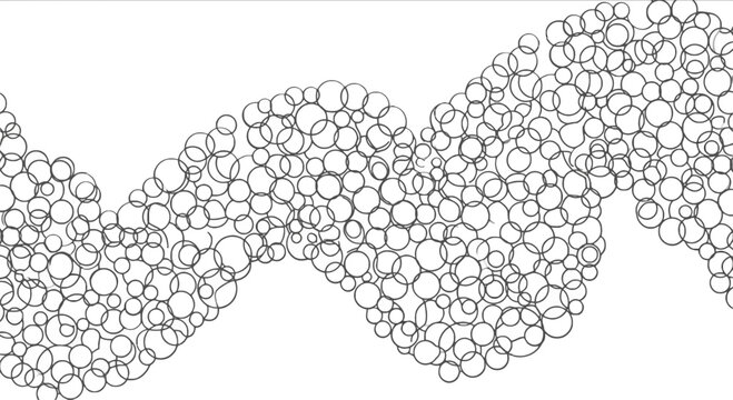 Abstract black and white geometric dots pattern