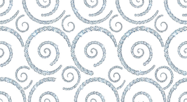 Elegant geometric green and white pattern design