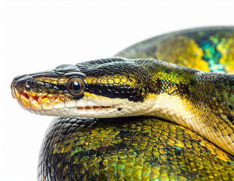 snake on a white background