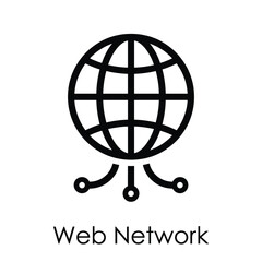 Obraz premium Global Web Network Concept with Interconnected Nodes Illustration.