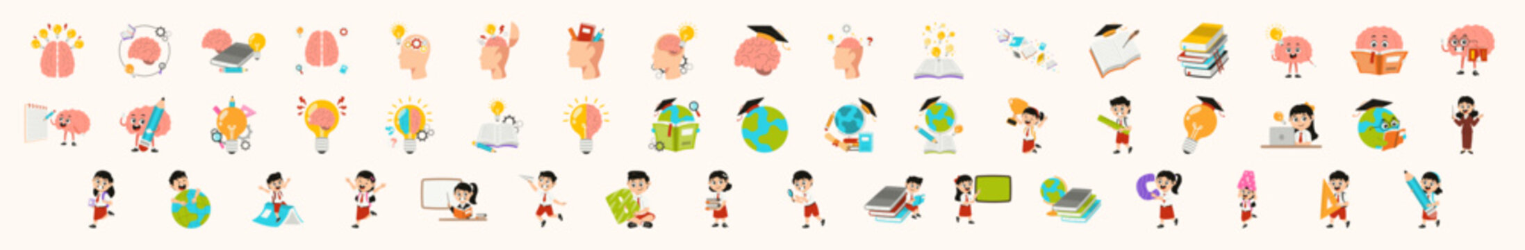 Cute Student Learning Child Collection