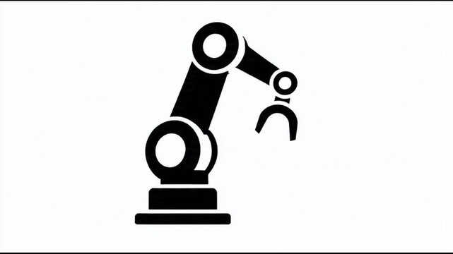 Industrial robotic arm in action.