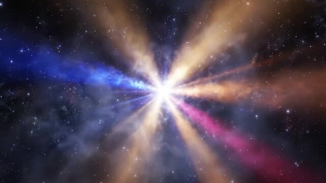 Exploding star supernova outer space with cosmic dust, colorful nebula, bright light, galaxy, astronomy, science, universe dramatic celestial event featuring vibrant cosmic explosion, nebula clouds