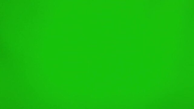  Roasted coffee beans falling down in slow motion against a green screen background, chroma key asset