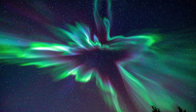 Spectacular Aurora Borealis Display - A Celestial Dance of Light and Color.