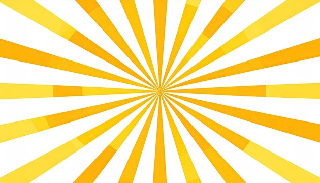 Vibrant Yellow Sunburst Background with Radial Rays.