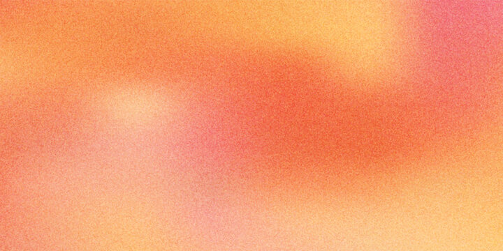Blurred color gradient background, abstract yellow red orange grain gradation texture, vector soft peach texture blur abstract background