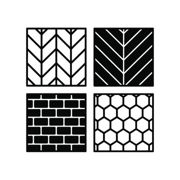 Geometric pattern tiles collection decorative shapes