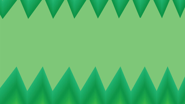 Abstract green zigzag triangular border with lighter center rectangular space modern geometric decorative vector background