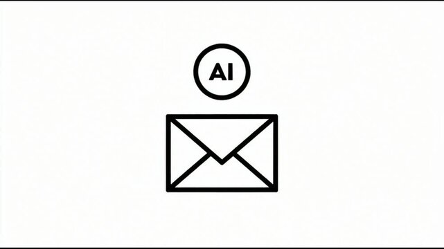AI technology email communication concept.
