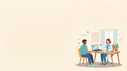 Fototapeta premium Healthcare Consultation Illustration for Advertising