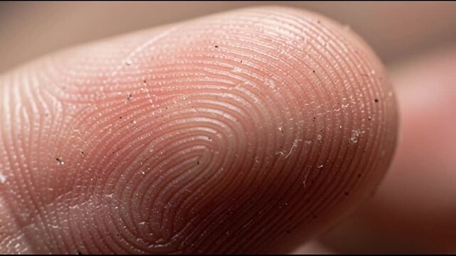 Closeup of human finger details.