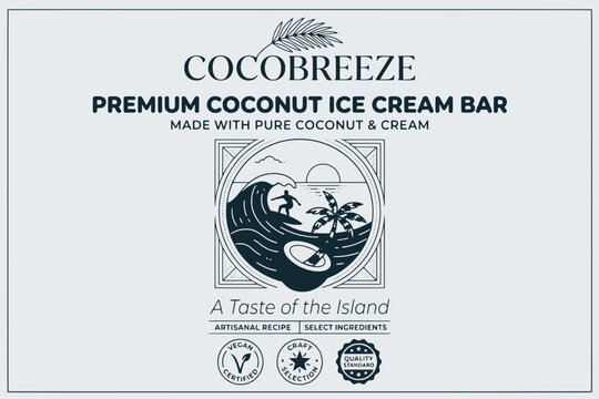 Delightful coconut ice cream bar brings island vibes to your taste buds with artisanal quality and creamy texture