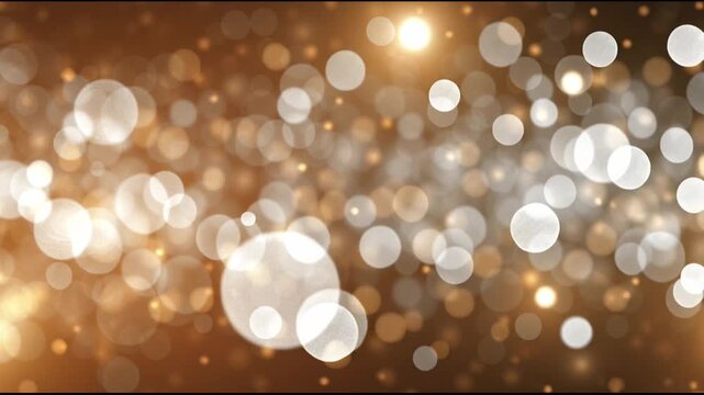 Golden bokeh lights shining brightly together.