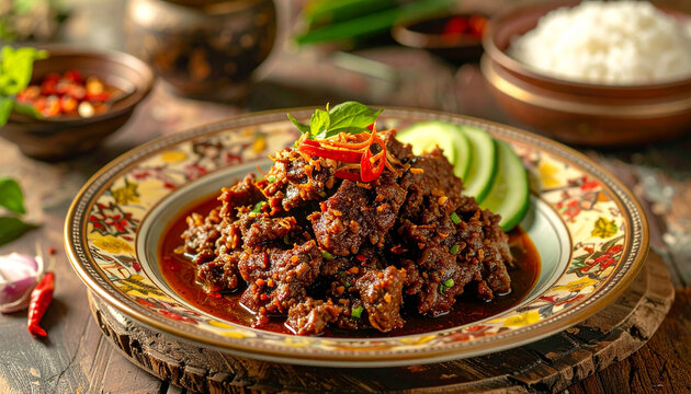 Delicious food dish culinary presentation