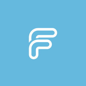 Blue background with stylized white "FP" logo centered
