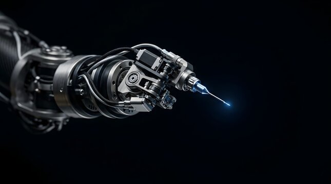 Advanced Robotic Microsurgery Tool on High Precision Arm, Autonomous Medical Technology for Minimally Invasive Surgical Automation