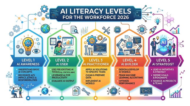 Artificial intelligence literacy levels for workforce development