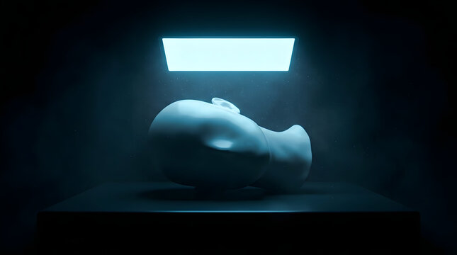 Abstract digital addiction concept with dopamine overload, glowing screens, fragmented attention, anxiety and cyber fatigue in surreal 3D style. AI Generated.