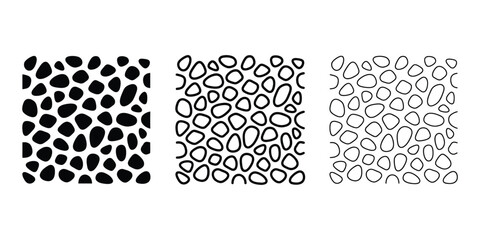 Gravel texture icon silhouette vector, bold outline and line art isolated illustration © MYF