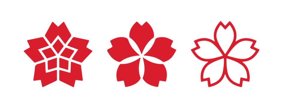 Cherry blossom vector set perfect for spring, nature, and cultural themes.