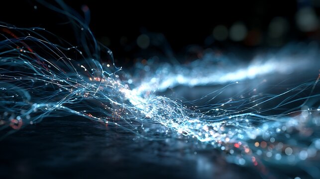 Massive quantum firewall protecting global internet traffic, glowing energy barriers, holographic threat alerts